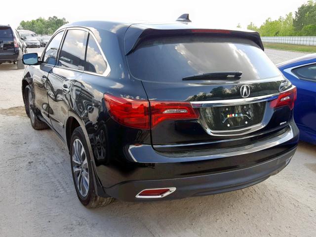 5FRYD4H40FB017833 - 2015 ACURA MDX TECHNO BLACK photo 3