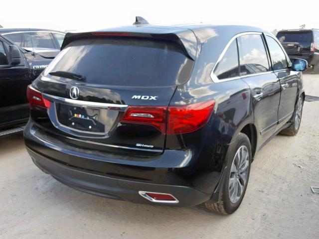 5FRYD4H40FB017833 - 2015 ACURA MDX TECHNO BLACK photo 4