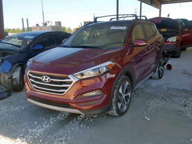 KM8J33A28HU563780 - 2017 HYUNDAI TUCSON LIM BURGUNDY photo 2