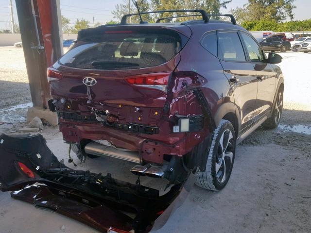 KM8J33A28HU563780 - 2017 HYUNDAI TUCSON LIM BURGUNDY photo 4