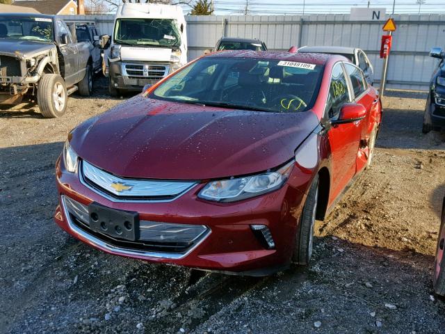 1G1RD6S55HU163098 - 2017 CHEVROLET VOLT PREMI MAROON photo 2