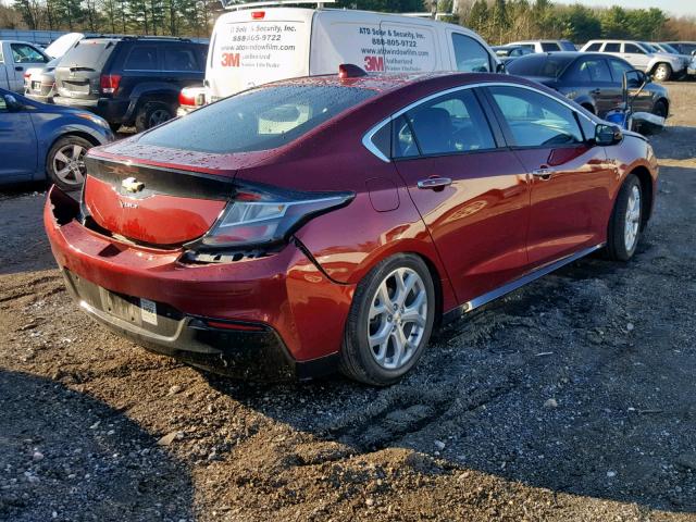 1G1RD6S55HU163098 - 2017 CHEVROLET VOLT PREMI MAROON photo 4