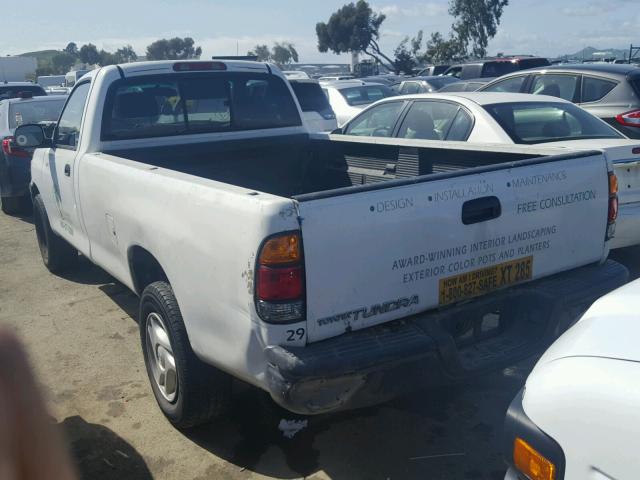 5TBJN3217YS074501 - 2000 TOYOTA TUNDRA WHITE photo 3