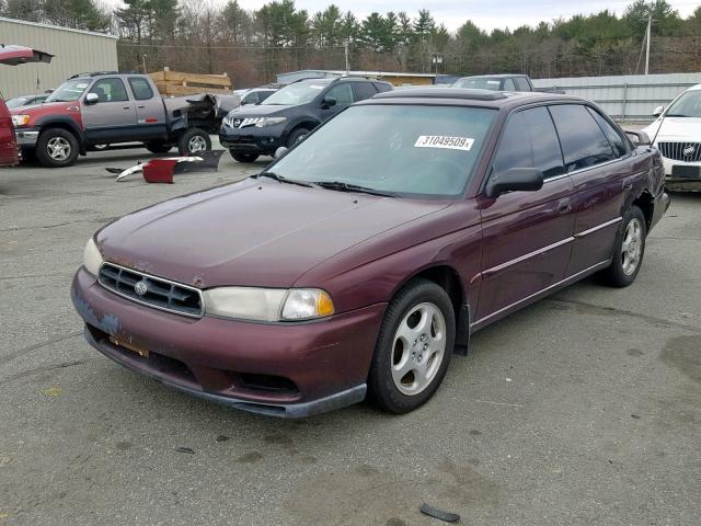 4S3BD4351X7259478 - 1999 SUBARU LEGACY L BURGUNDY photo 2