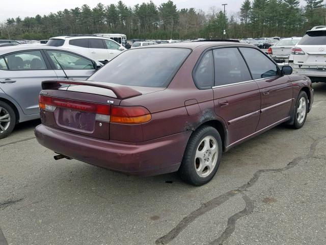 4S3BD4351X7259478 - 1999 SUBARU LEGACY L BURGUNDY photo 4