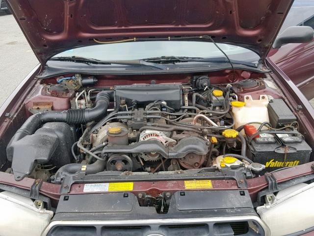 4S3BD4351X7259478 - 1999 SUBARU LEGACY L BURGUNDY photo 7