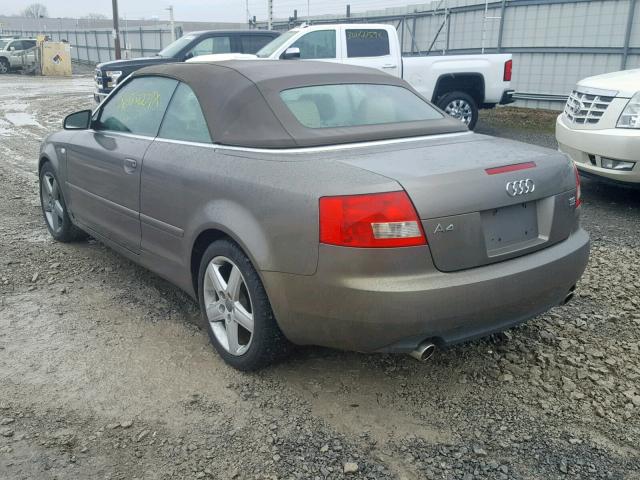 WAUDT48H46K005822 - 2006 AUDI A4 QUATTRO TAN photo 3