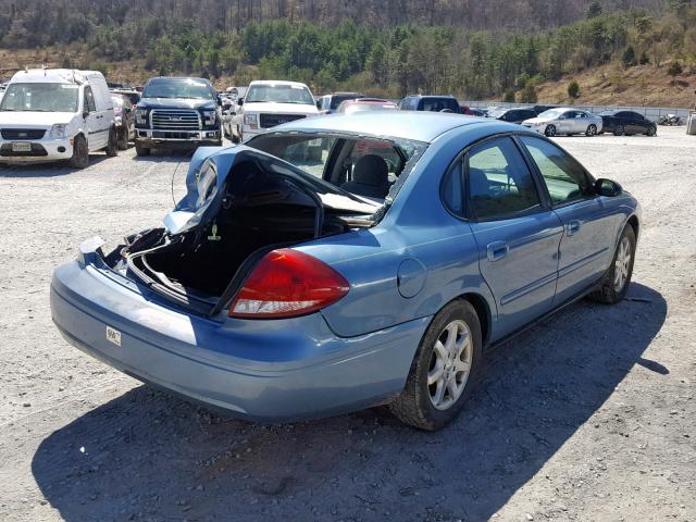 1FAFP56U86A253413 - 2006 FORD TAURUS SEL BLUE photo 4