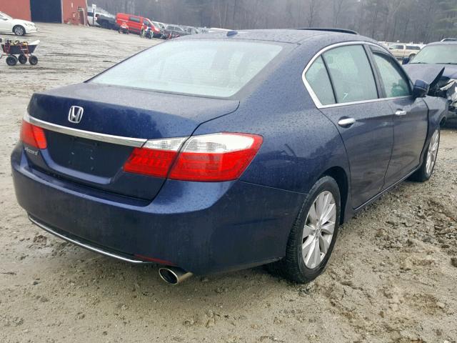 1HGCR2F84EA161398 - 2014 HONDA ACCORD EXL BLUE photo 4