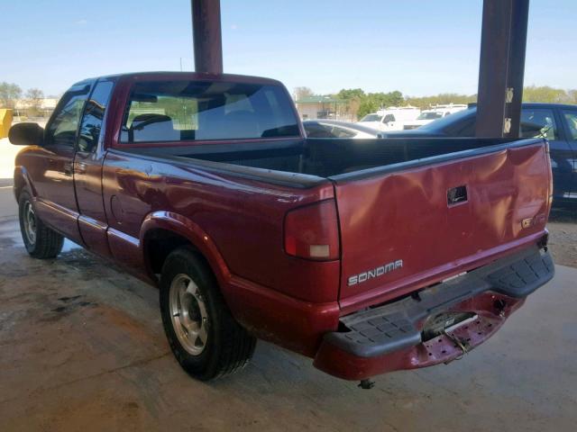 1GTCS19W2Y8253404 - 2000 GMC SONOMA MAROON photo 3