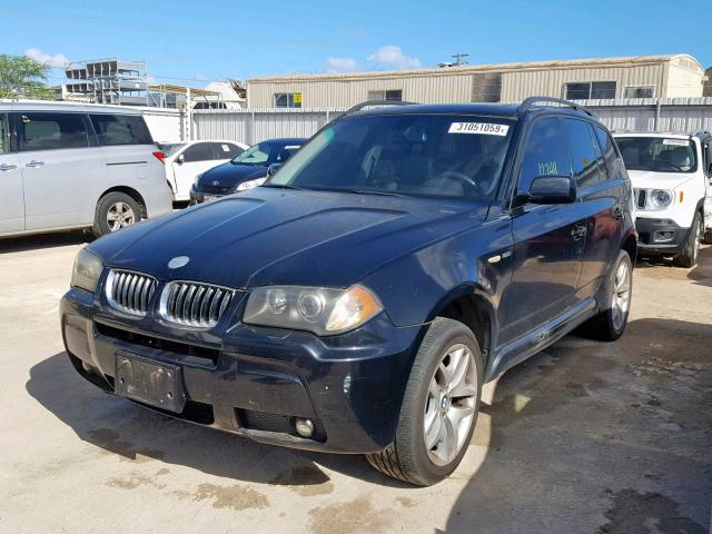 WBXPA93456WD33983 - 2006 BMW X3 3.0I BLACK photo 2