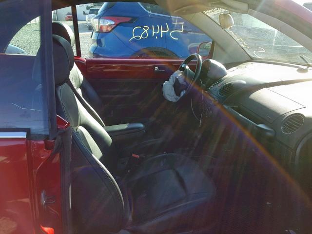 3VWRF31Y19M407960 - 2009 VOLKSWAGEN NEW BEETLE წითელი ფოტო 5