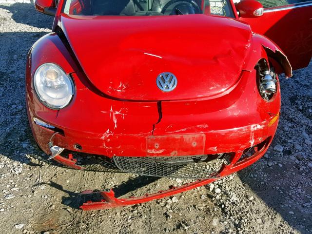 3VWRF31Y19M407960 - 2009 VOLKSWAGEN NEW BEETLE წითელი ფოტო 9
