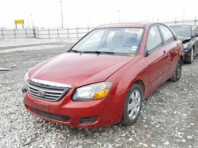 KNAFE221X95656474 - 2009 KIA SPECTRA EX RED photo 2