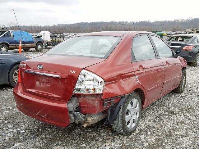 KNAFE221X95656474 - 2009 KIA SPECTRA EX RED photo 4