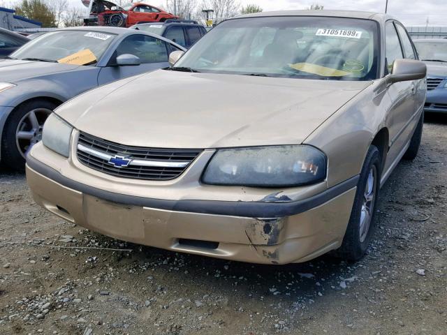 2G1WF52E849172425 - 2004 CHEVROLET IMPALA GOLD photo 2