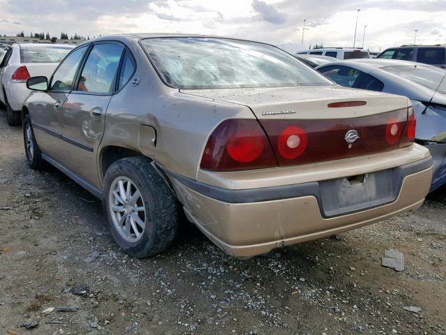 2G1WF52E849172425 - 2004 CHEVROLET IMPALA GOLD photo 3