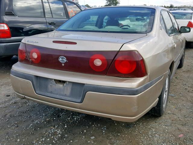 2G1WF52E849172425 - 2004 CHEVROLET IMPALA GOLD photo 4