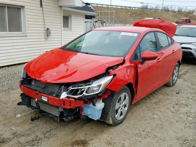 1G1BC5SM1H7121600 - 2017 CHEVROLET CRUZE LS RED photo 2