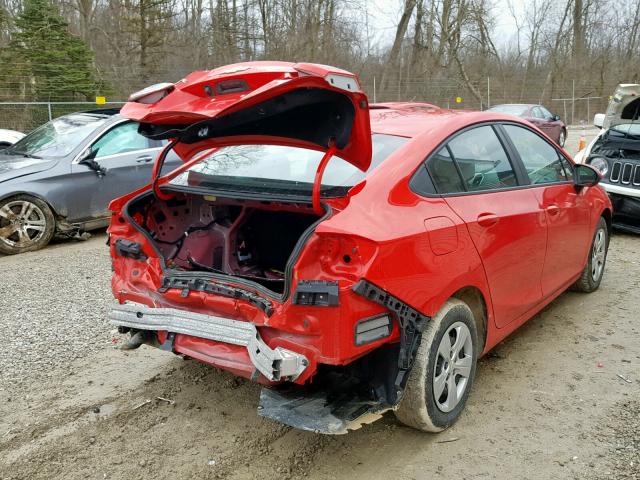 1G1BC5SM1H7121600 - 2017 CHEVROLET CRUZE LS RED photo 4