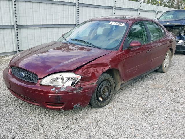 1FAFP56U27A183912 - 2007 FORD TAURUS SEL BURGUNDY photo 2