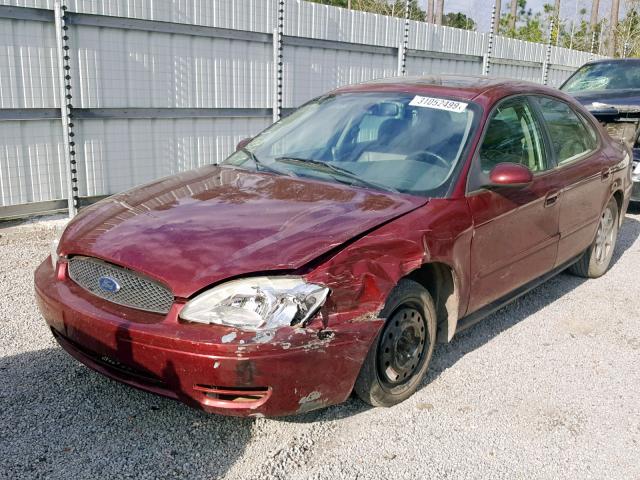 1FAFP56U27A183912 - 2007 FORD TAURUS SEL BURGUNDY photo 9