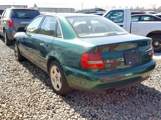 WAUED28D1XA282289 - 1999 AUDI A4 2.8 QUA GREEN photo 3