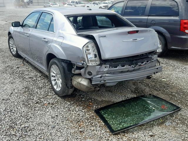 2C3CCAAG3EH365186 - 2014 CHRYSLER 300 SILVER photo 3