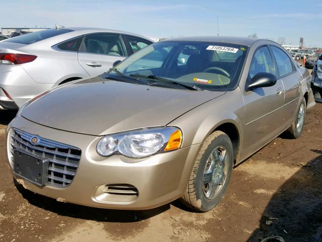 1C3EL46R24N184221 - 2004 CHRYSLER SEBRING LX BEIGE photo 2