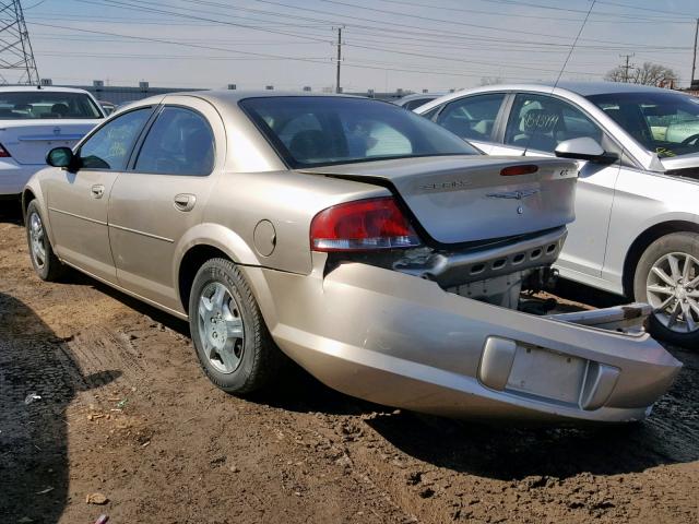 1C3EL46R24N184221 - 2004 CHRYSLER SEBRING LX BEIGE photo 3