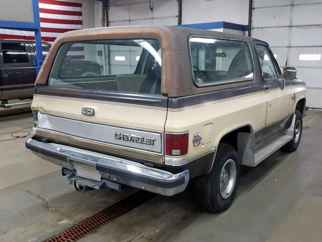 1G8EK18H3FF156212 - 1985 CHEVROLET BLAZER K10 TAN photo 4