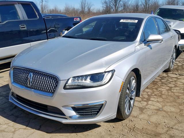 3LN6L5E91HR648668 - 2017 LINCOLN MKZ RESERV SILVER photo 2