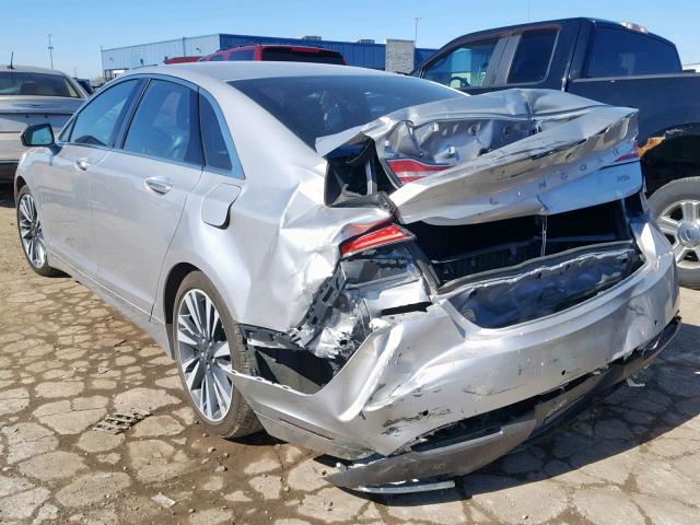 3LN6L5E91HR648668 - 2017 LINCOLN MKZ RESERV SILVER photo 3