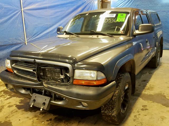 1D7HG38N93S127442 - 2003 DODGE DAKOTA QUA BLUE photo 2