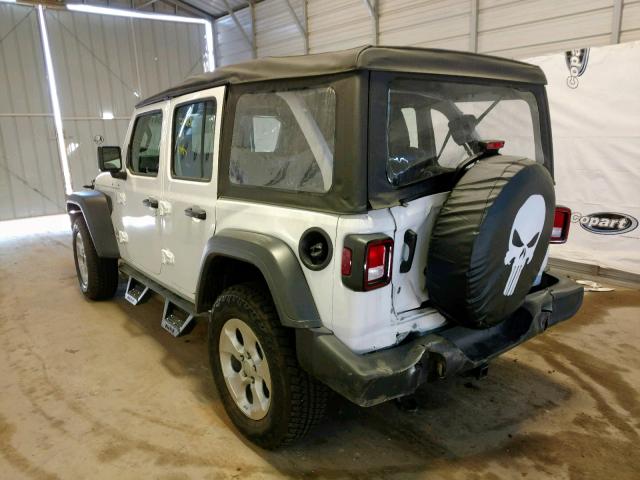 1C4HJXDG6JW153111 - 2018 JEEP WRANGLER U WHITE photo 3