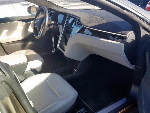 5YJSA1E22FF108345 - 2015 TESLA MODEL S بني صورة 5