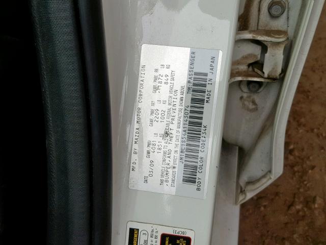 JM1BL1S54A1143074 - 2010 MAZDA 3 S SILVER photo 10