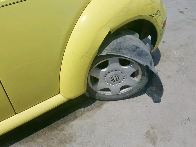 3VWCB21C81M443892 - 2001 VOLKSWAGEN NEW BEETLE YELLOW photo 9