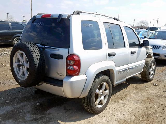 1J4GL58K16W293108 - 2006 JEEP LIBERTY LI SILVER photo 4