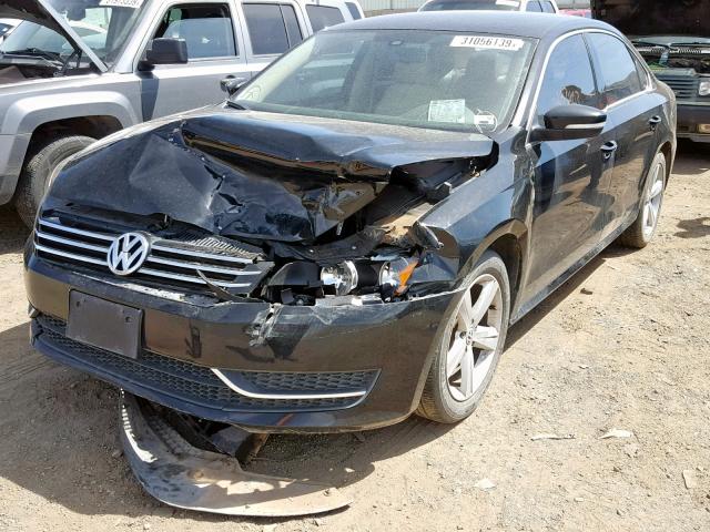 1VWBH7A31DC026496 - 2013 VOLKSWAGEN PASSAT SE BLACK photo 2