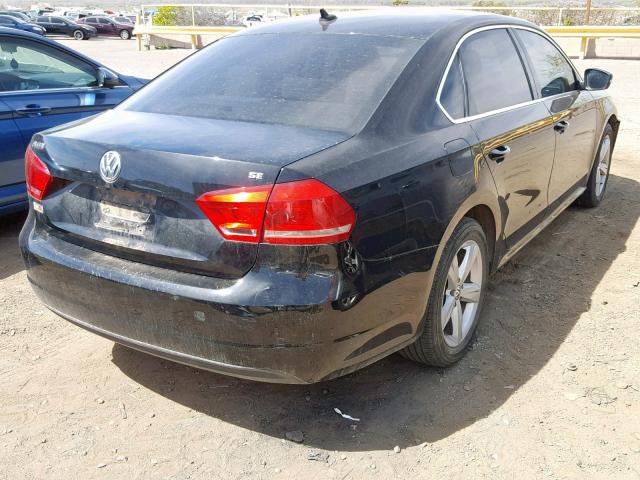 1VWBH7A31DC026496 - 2013 VOLKSWAGEN PASSAT SE BLACK photo 4