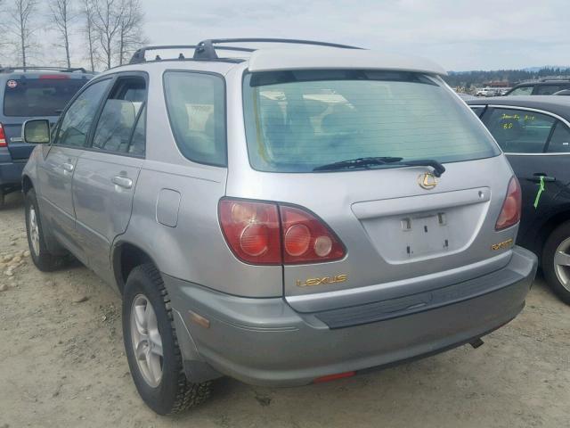 JT6HF10U3X0079952 - 1999 LEXUS RX 300 SILVER photo 3