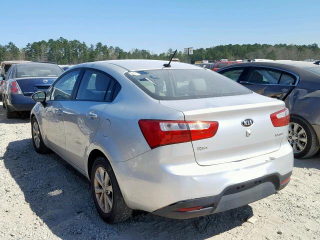 KNADN4A37E6327290 - 2014 KIA RIO EX SILVER photo 3