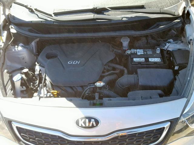 KNADN4A37E6327290 - 2014 KIA RIO EX SILVER photo 7