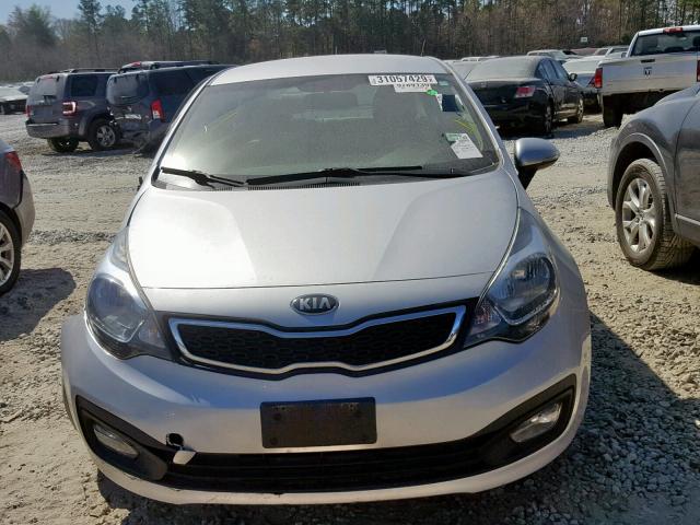 KNADN4A37E6327290 - 2014 KIA RIO EX SILVER photo 9