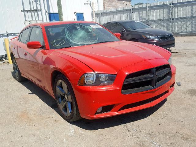 2C3CDXHG6EH330714 - 2014 DODGE CHARGER SX RED photo 1