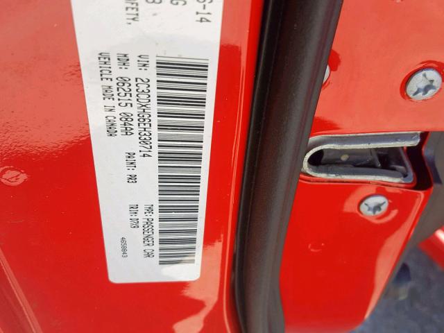 2C3CDXHG6EH330714 - 2014 DODGE CHARGER SX RED photo 10