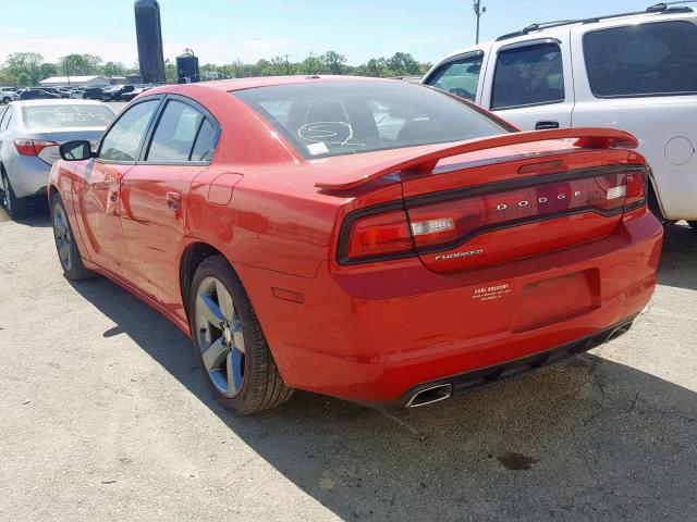 2C3CDXHG6EH330714 - 2014 DODGE CHARGER SX RED photo 3