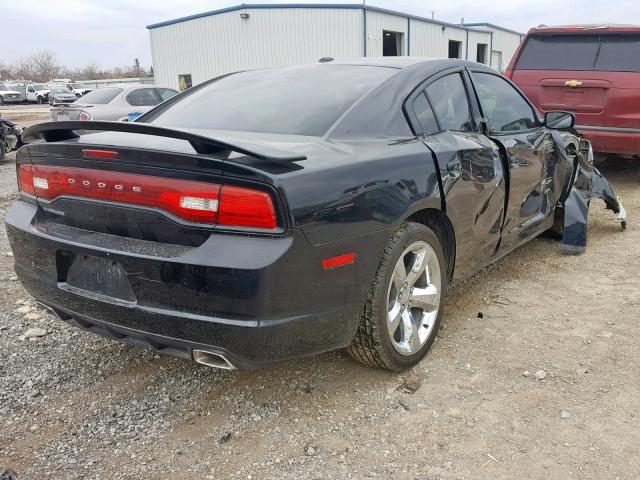 2C3CDXHG4DH574439 - 2013 DODGE CHARGER SX BLACK photo 4