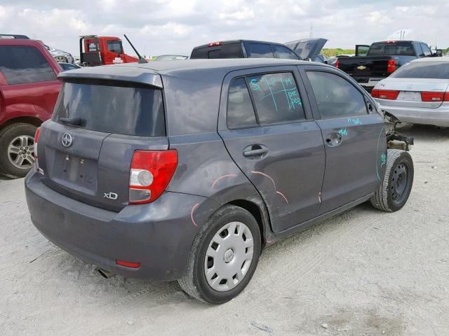 JTKKU4B42C1025204 - 2012 TOYOTA SCION XD GRAY photo 4